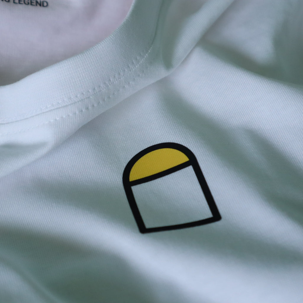 Détail logo cœur Le Borné T-shirt cyclisme Mont Ventoux blanc