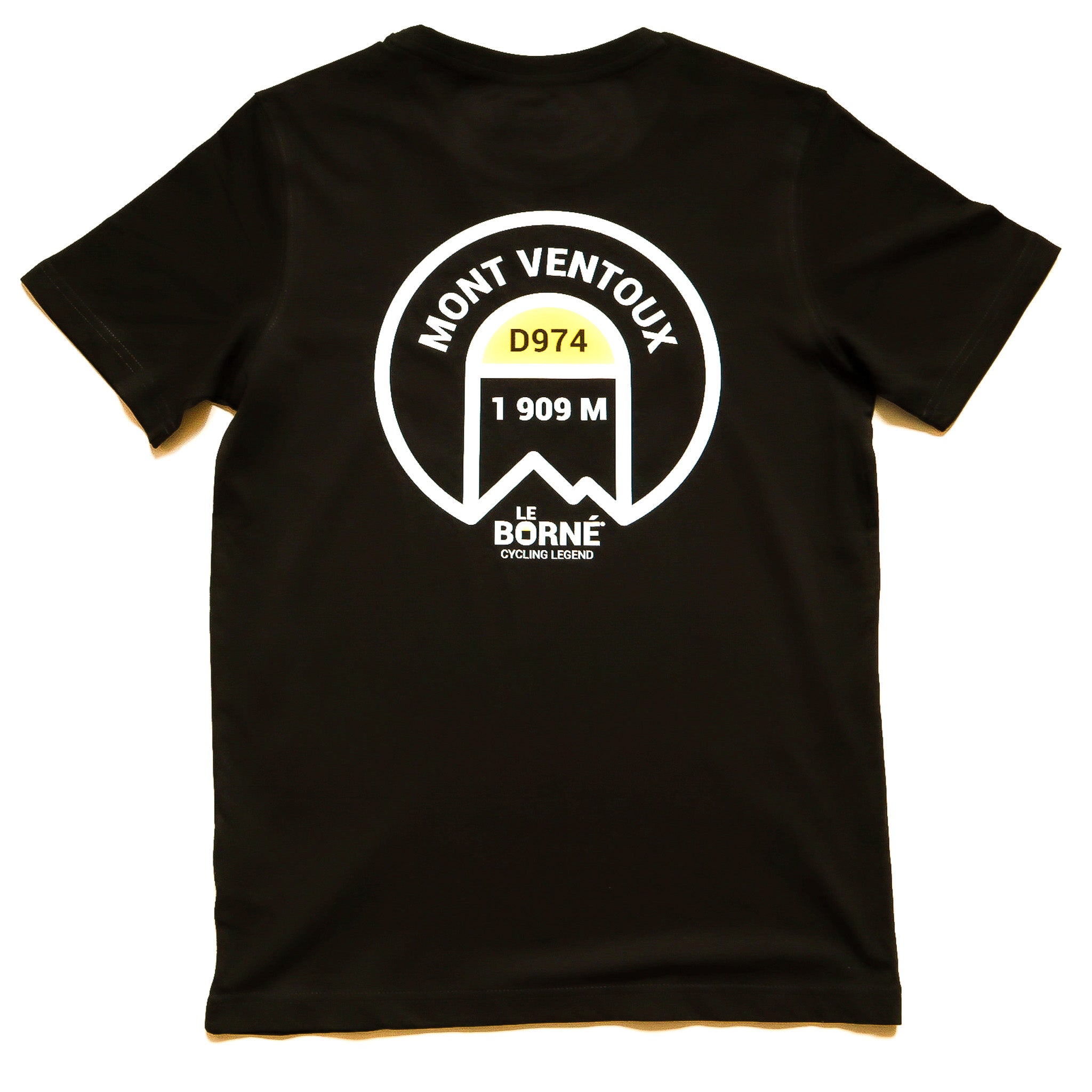 Dos du t-shirt cyclisme Mont Ventoux avec logo imprimé noir